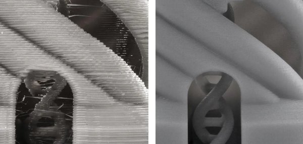 مقایسه لایه ها در پرینتر FDm و SLA